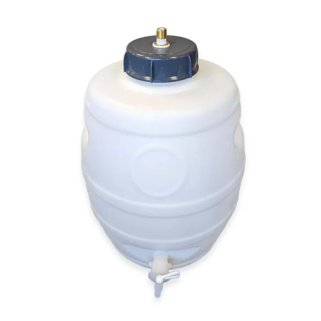 25L Pressure Barrel 4 Cap Complete with Pin Valve
